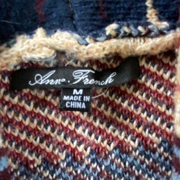 Ann French Aztec Southwestern Print Cardigan pockets, front buttons Sz: Medium - Picture 10 of 12